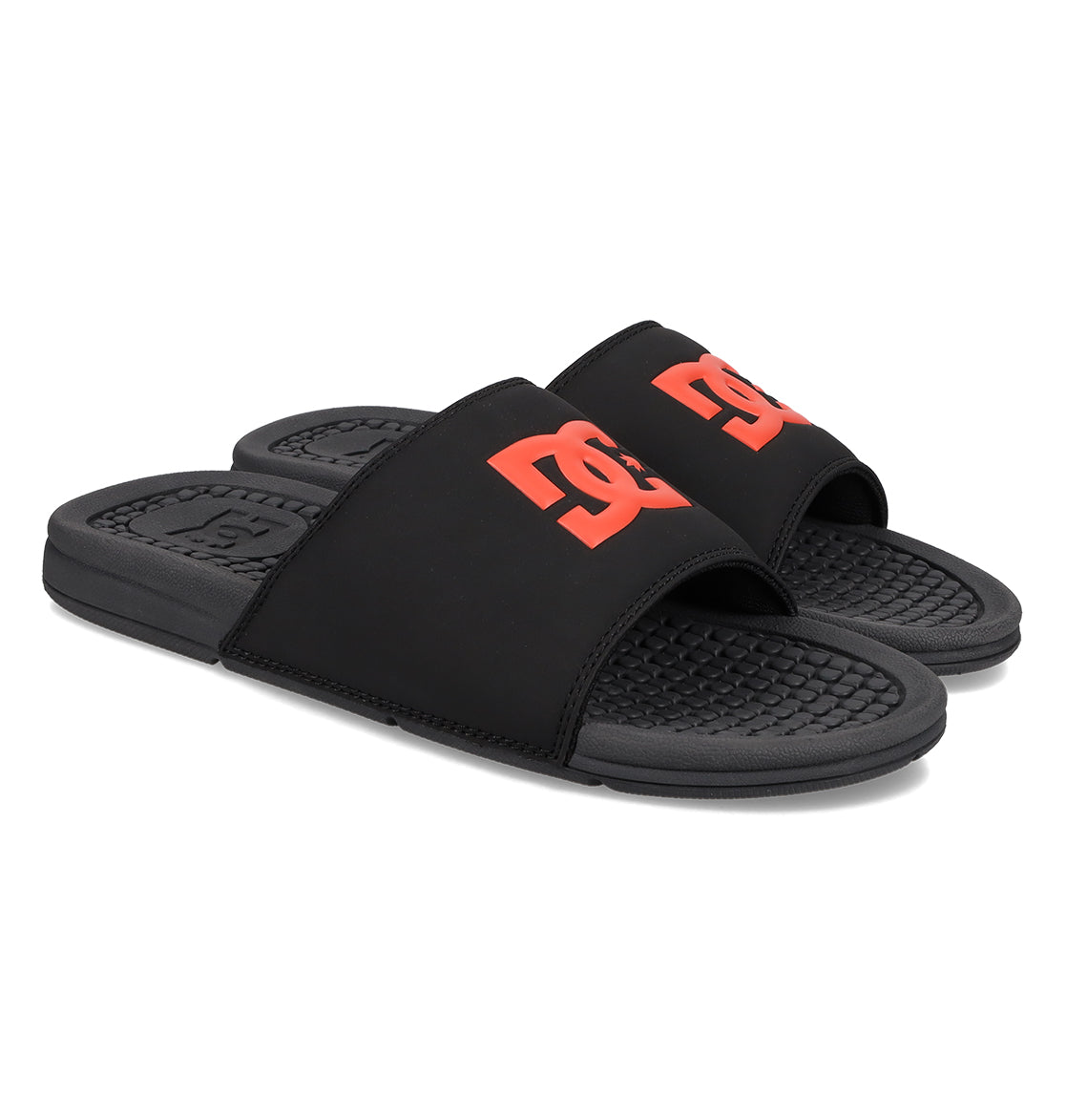 Bold Red and Black Slide Sandals Black and Red Checkered Slide Sandals | Deco Slides main image 2