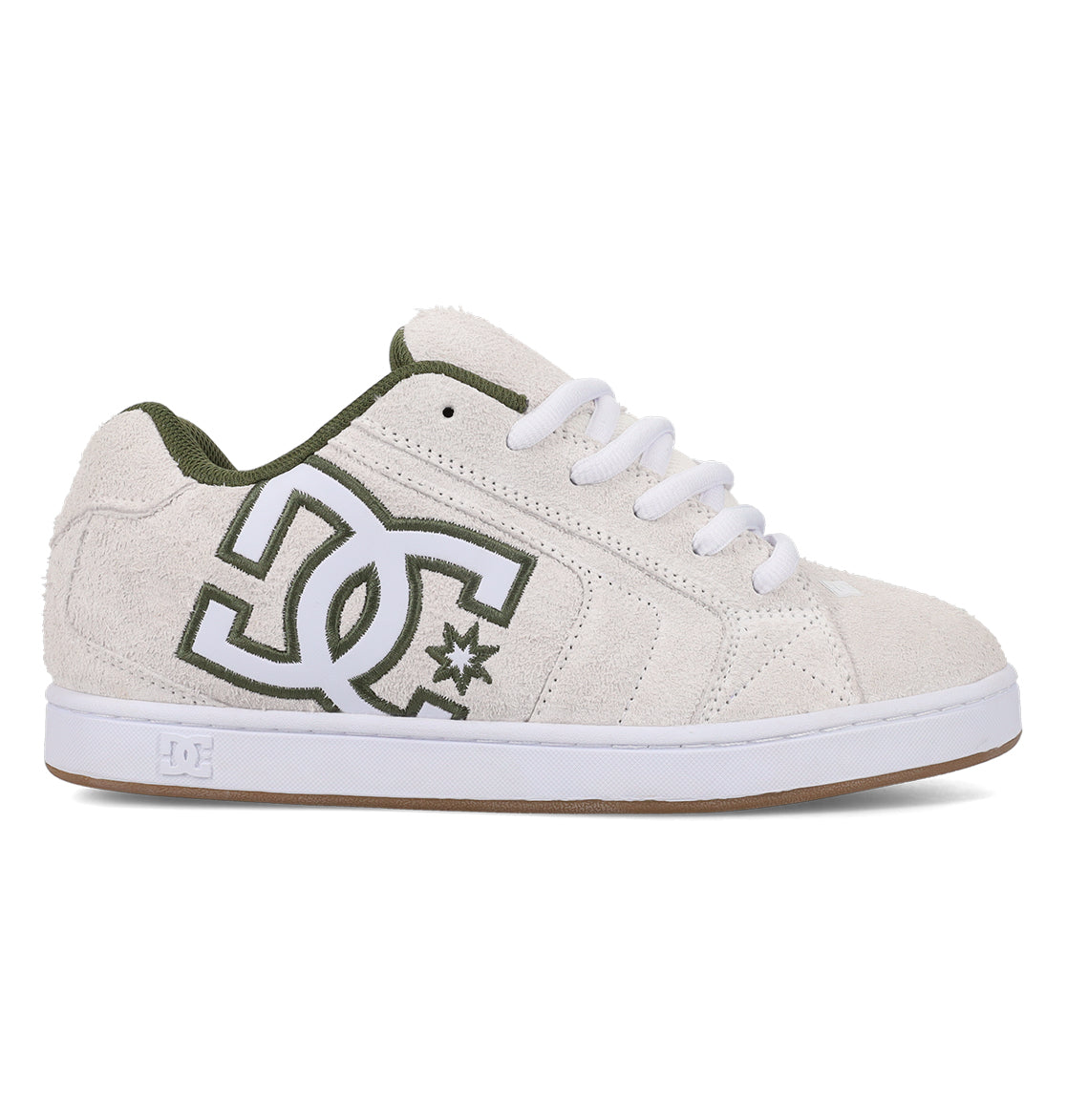 Mens Size 12.5 - DC Shoe Net 302361 Skate Leather Sneakers Grey White Gum New! Men main image 3