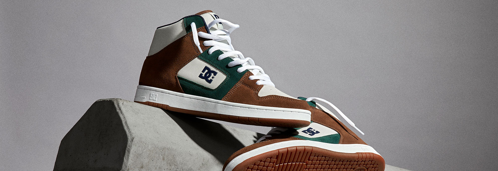 A pair of shoes placed on prop