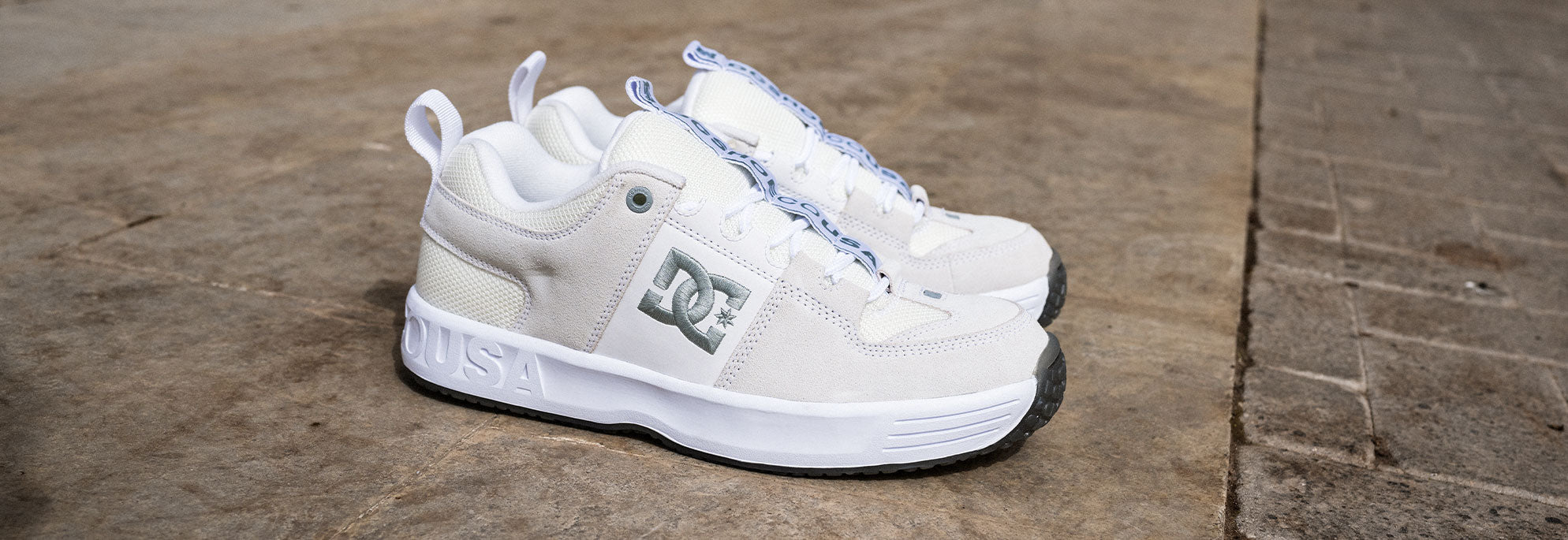 A pair of white shoes from the Heritage collection