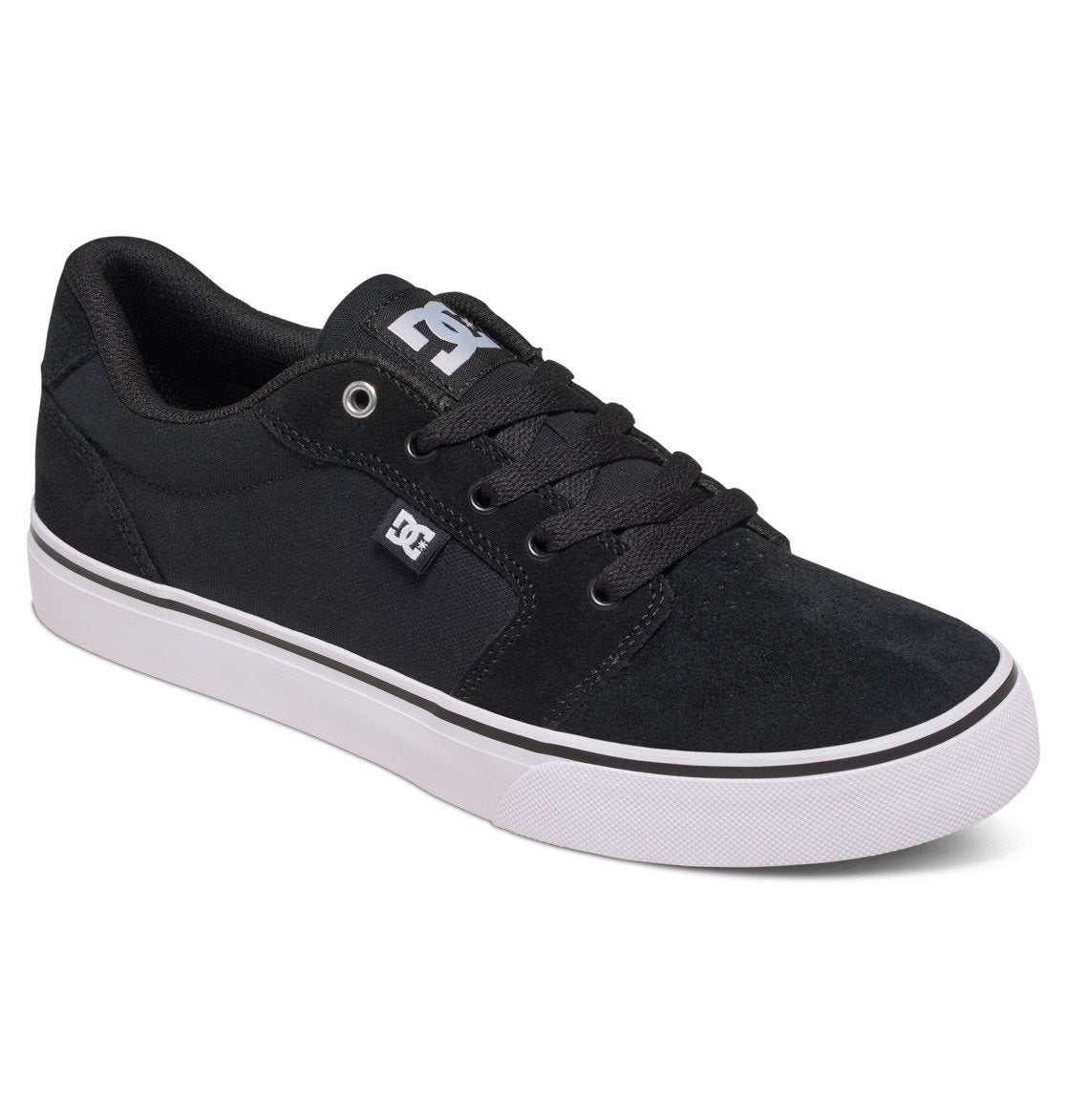 DC Anvil (Black/White/Black) Men's Skate Shoes