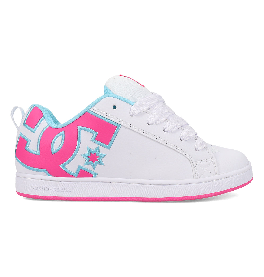 DC Shoes Court Graffik Damessneakers, wit/M zilver, 38 EU, Wit M Zilver, 38 EU : DC Shoes