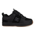 The Men's Lynx OG Shoes by DC Shoes feature a black mesh and leather upper, gum sole, DC logo on the side, black laces, heel pull tab, and are inspired by the Lynx—perfect for skateboarding.