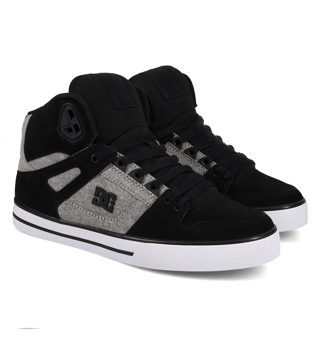 DC Men's Pure High-Top Shoes Black/Battleship/Armor / 8