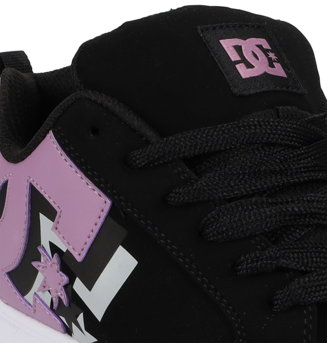DC Sneaker Court Graffik Platform Donna - Nero/Rosa/Bianco, Suola Alta, Taglia 39 EU