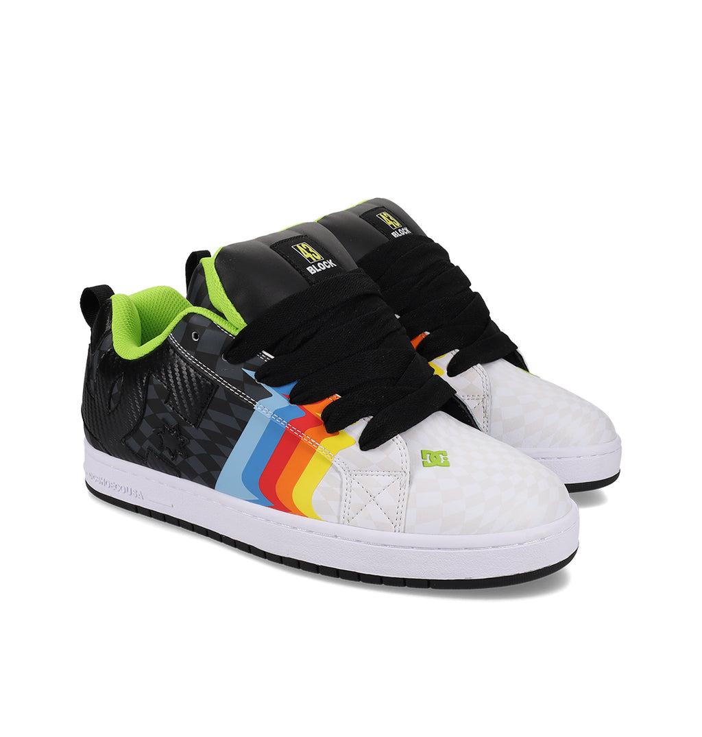 DC Shoes Ken Block 43i Court Graffik Mens Skate Sneakers in Black Multi
