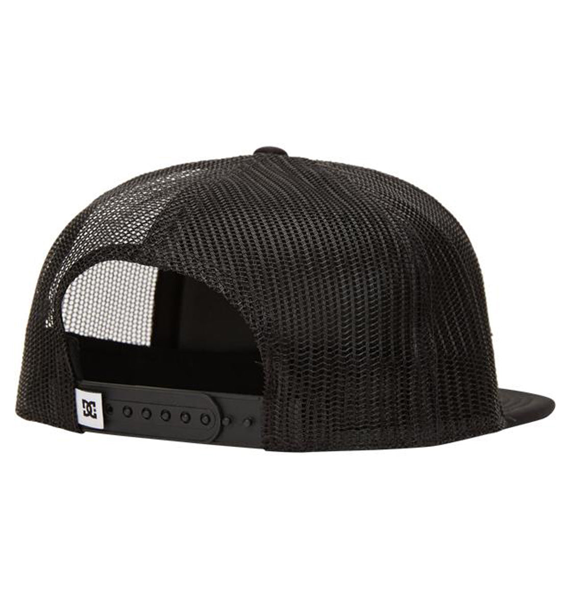 The Reebok Gas Station Trucker Boy cap features a black mesh back, snapback closure, and a small logo tag on the strap.