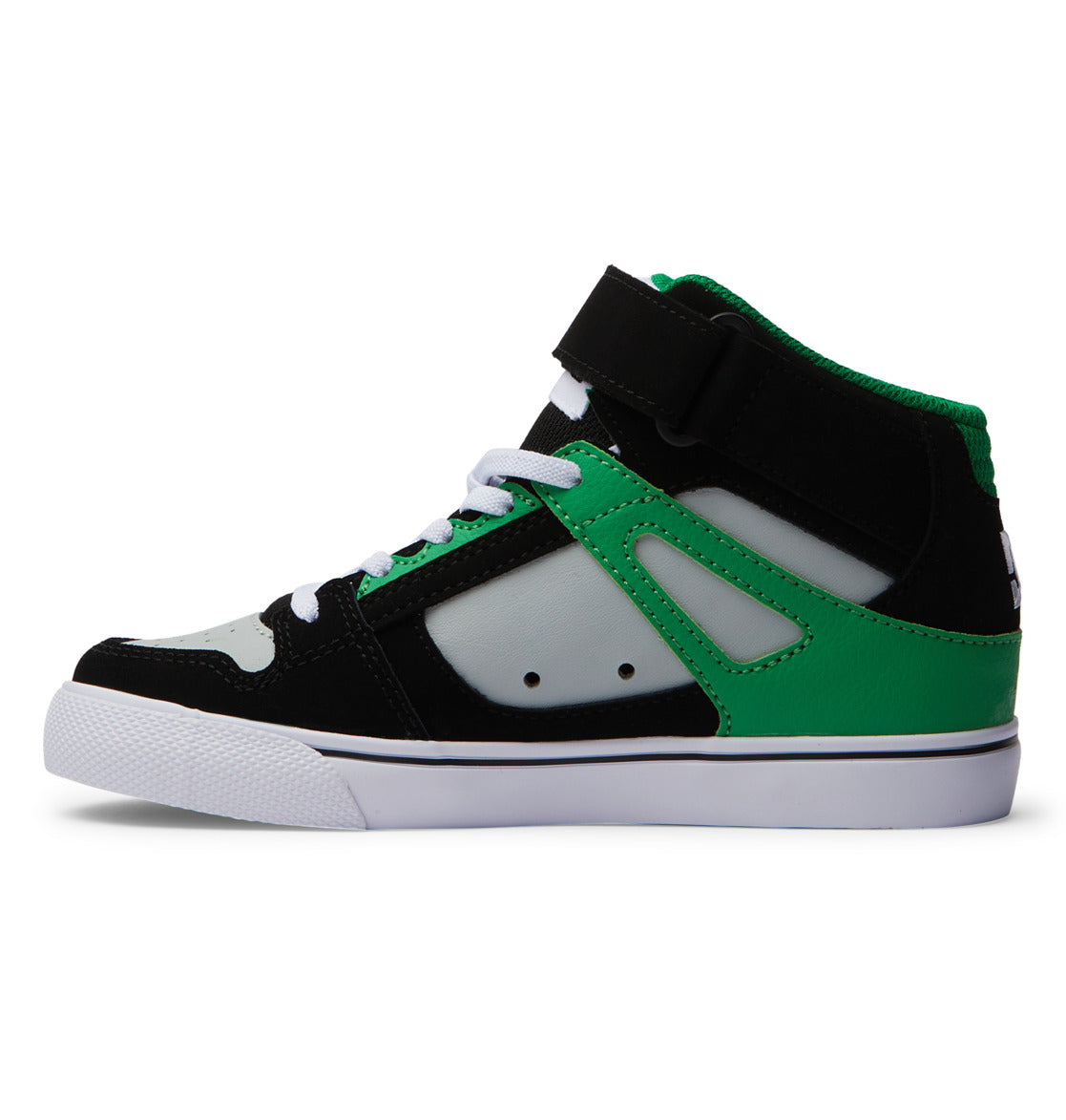 Kids' Pure High Elastic Lace High-Top Shoes - Black/Kelly Green