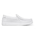 The DC Shoes Men’s Villain Slip-On Shoes are white, lightweight moccasin-style slip-ons featuring perforated detailing, visible toe stitching, and a flat sole—ideal as a casual shoe for effortless after-skate comfort.