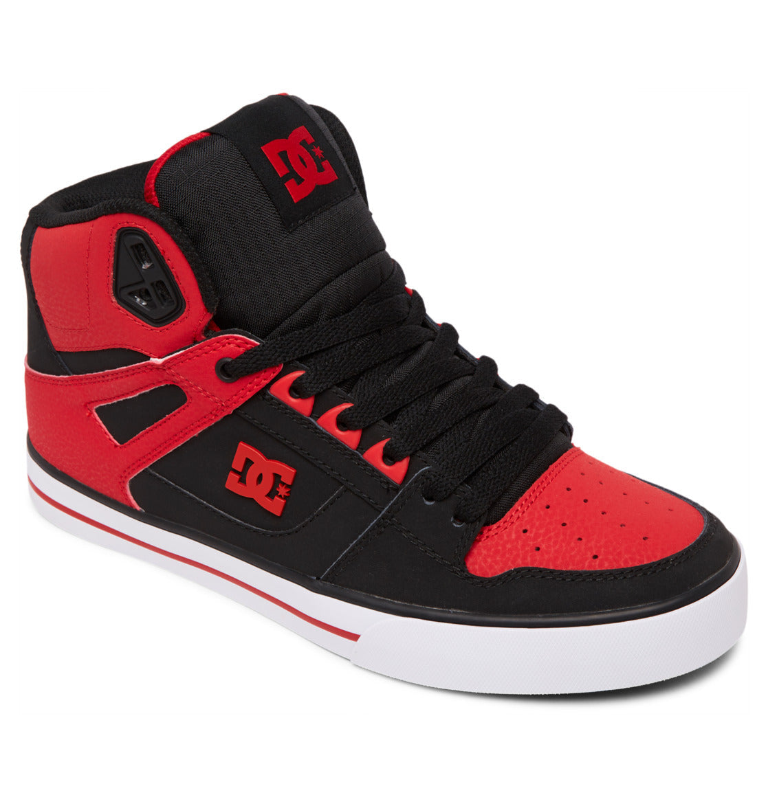 DC High tops Son of Force Black Leather Uppers Size 9 with red & blue trim. DC Shoes Unisex Kids main image 2