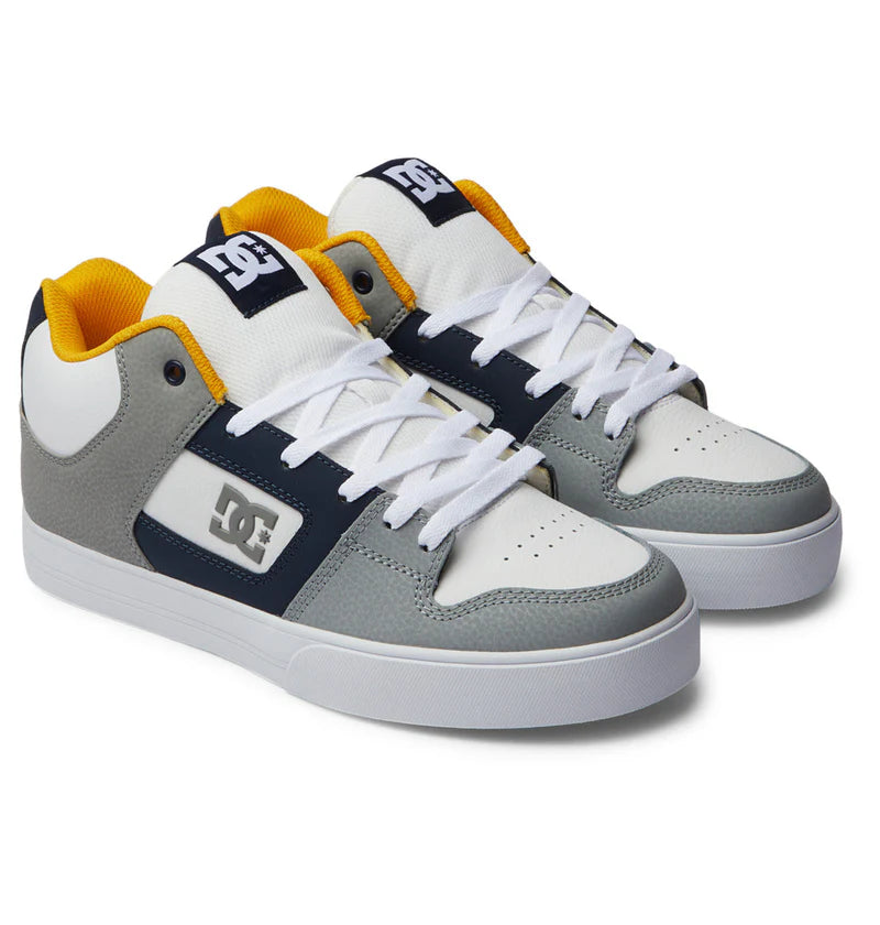 Mid top shoes with white background