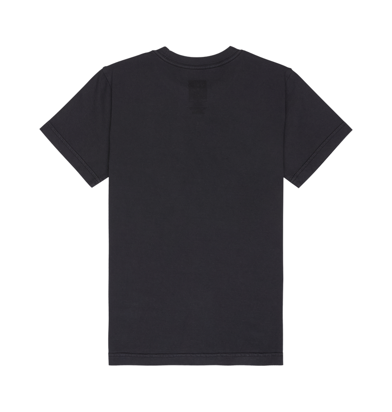 DC Shoes DC Speratic Tee Youth short-sleeve skateboarding shirt in plain black, displayed flat on a white background and viewed from the back, with no visible designs or logos.