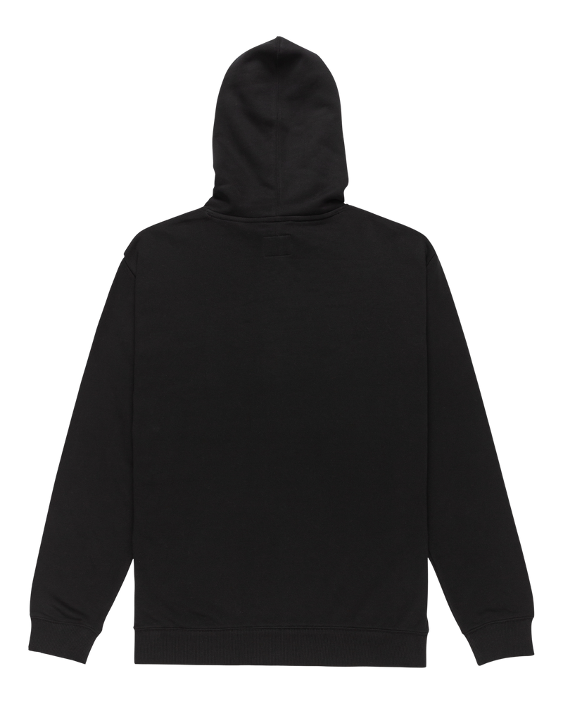 The Men's Star Hoodie by DC Shoes is a plain black hoodie with long sleeves and a hood, shown from the back with no visible designs, logos, or text.